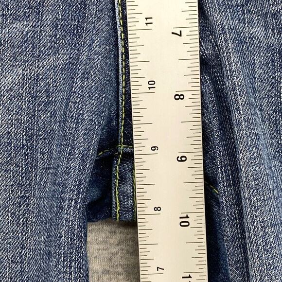 Seven7 Premium Denim Jeans Womens 32 Blue Mid Rise Bootcut Bling Medium Wash - Picture 7 of 12